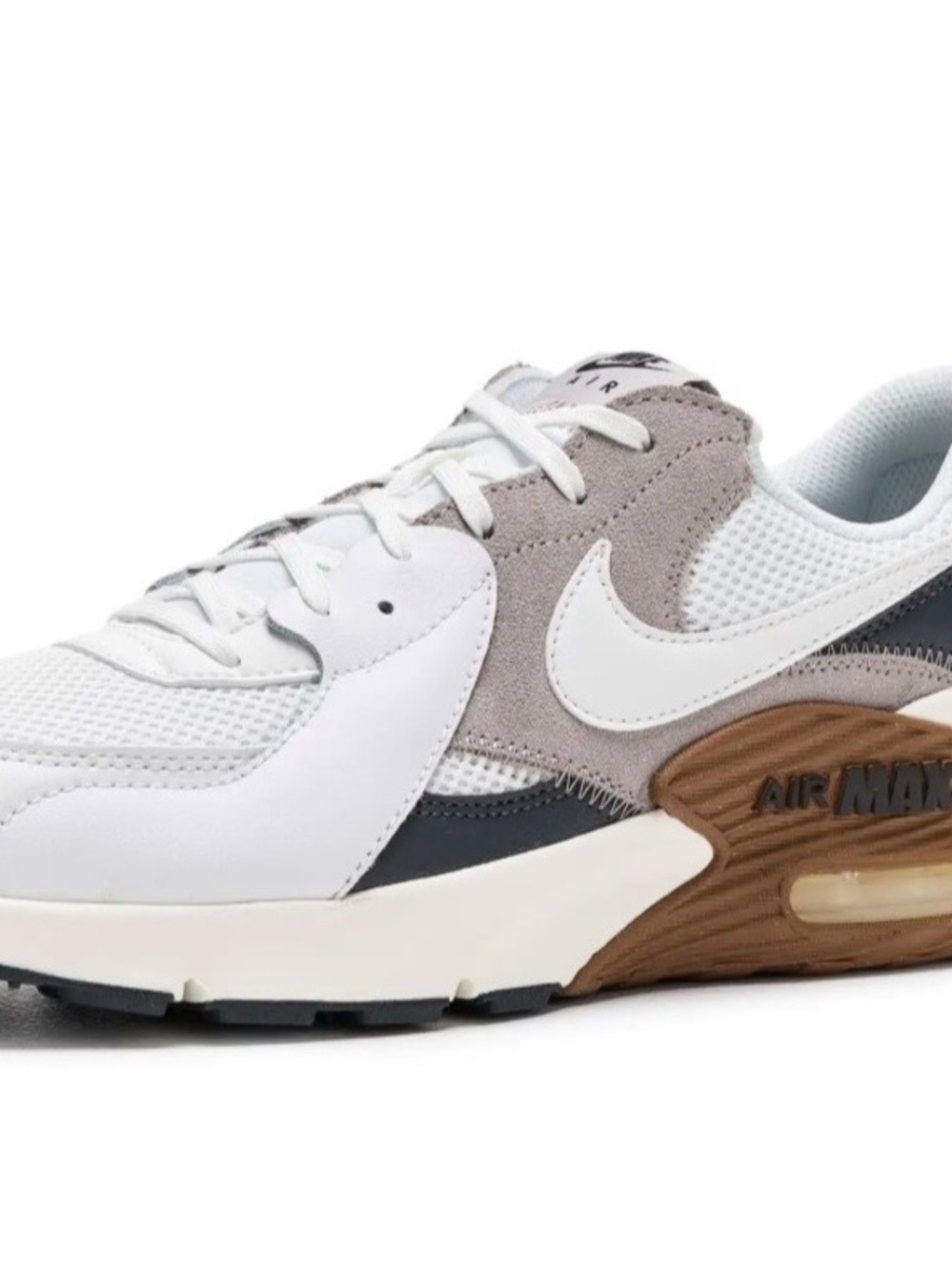 Nike Men’s Air Max Low-Top Sneakers in White/Grey/Brown